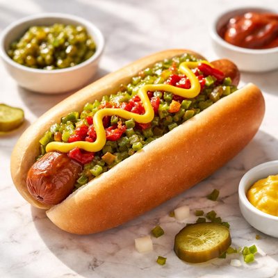 Hot dog with relish