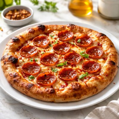 Hot honey pepperoni pizza