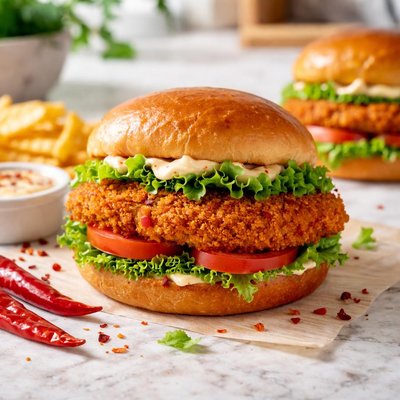 Hot n spicy chicken patty