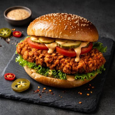 Hot n spicy chicken sandwich