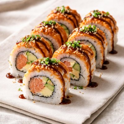 Hot salmon roll
