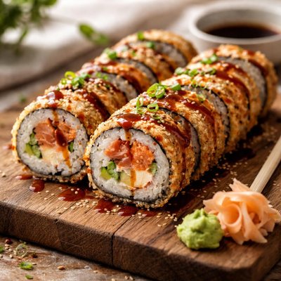 Hot sushi roll