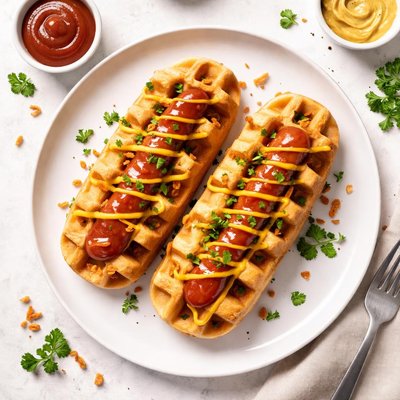 Hotdog waffle