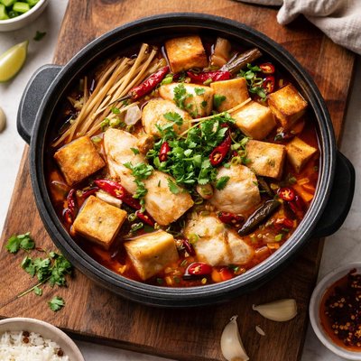 Hotpot fish tofu