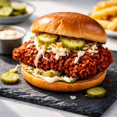Houston hot chicken sandwich