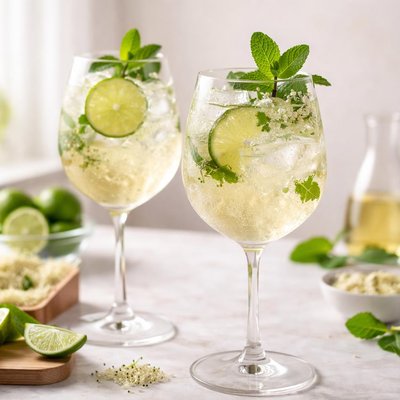 Hugo spritz cocktail