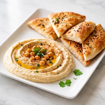 Hummus and suri bread