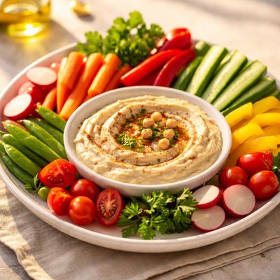 Hummus and veggies