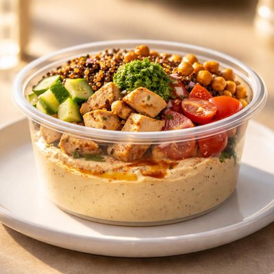 Hummus protein pot