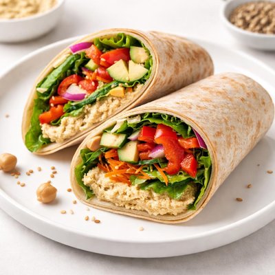 Hummus veggie wrap