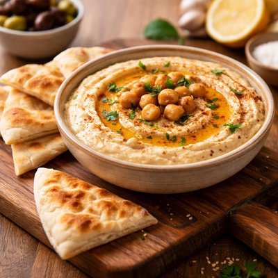 Hummus with bread