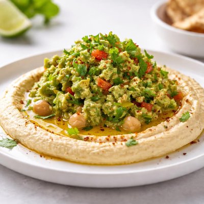 Hummus with guacamole