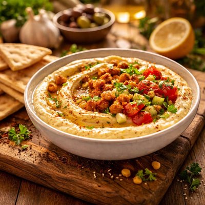 Hummus with toppings