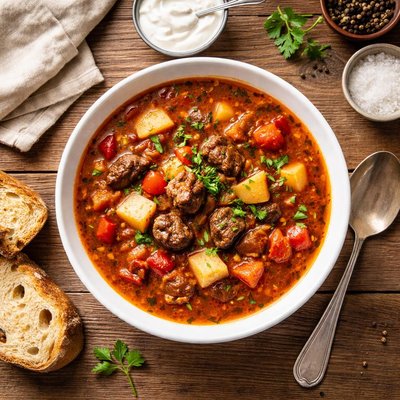 Hungarian goulash soup