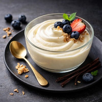 Hyper high protein vanilla pudding