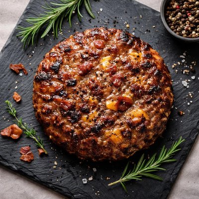 Hyvee bacon cheddar hamburger patty