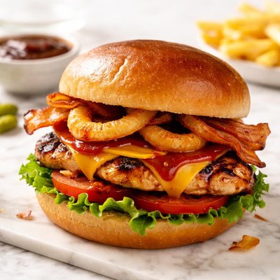 Hyvee cowboy chicken burger