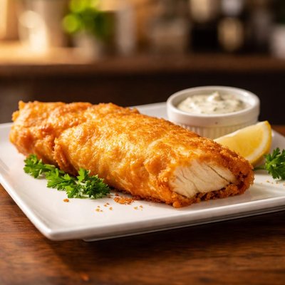 I piece deep fried battered fish