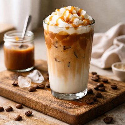 Ice carmel latte
