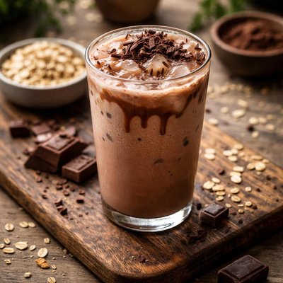 Ice chocolate oat milk
