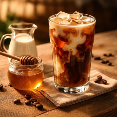 Ice coffee honey