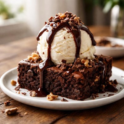 Ice cream brownie