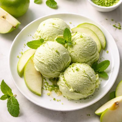 Ice cream green apple