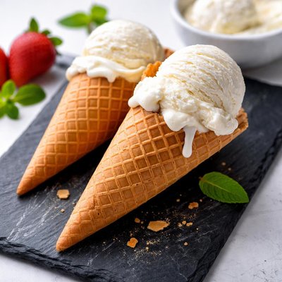 Ice cream in cone