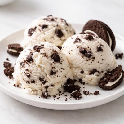 Ice cream light cookies and cream