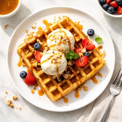 Ice cream waffle
