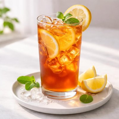 Ice lemon tea drink