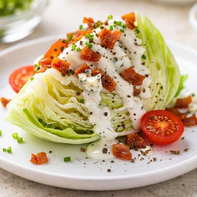 Iceberg lettuce wedge