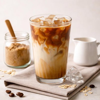 Iced brown sugar oat milk shaken espresso