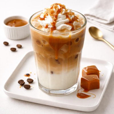 Iced caramel lattee