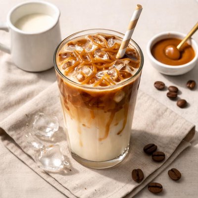Iced caramel machiato