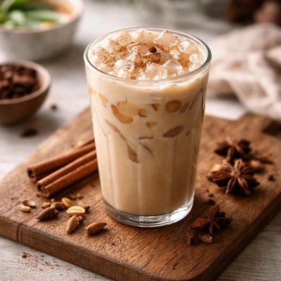 Iced chai soy latte