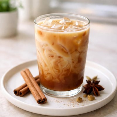 Iced chai tea latte