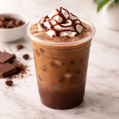 Iced chocolate coffee mcdo medium cup