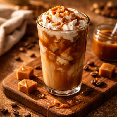Iced coffee caramel