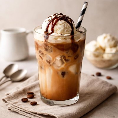 Iced coffee float