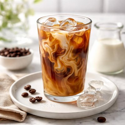 Iced coffee with milk