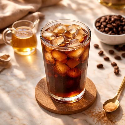 Iced cold brew with sf syrup