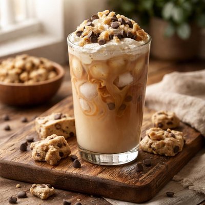 Iced cookie dough latte