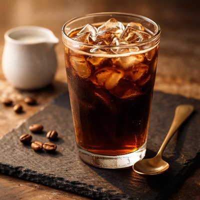 Iced decaf coffee