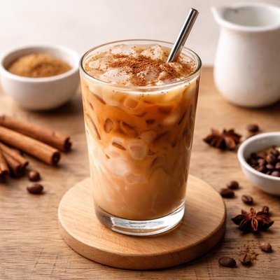 Iced dirty chai