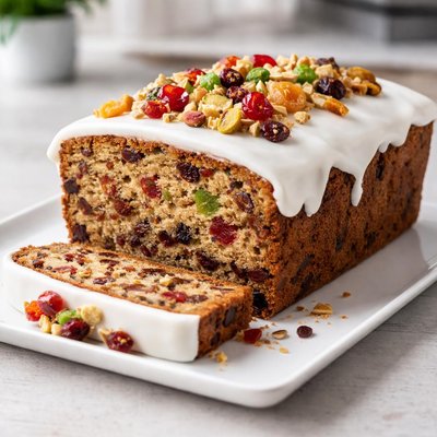 Iced fruit cake