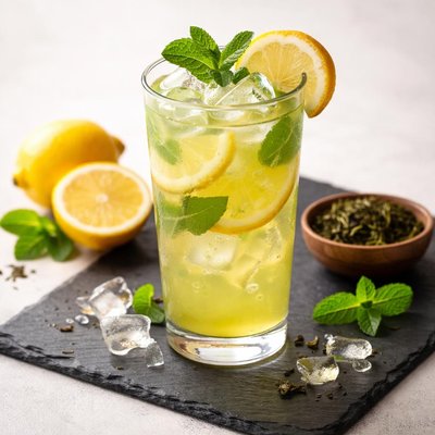 Iced green tea lemonade