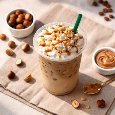 Iced hazelnut latte starbucks