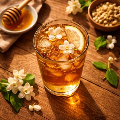Iced jasmine honey tea