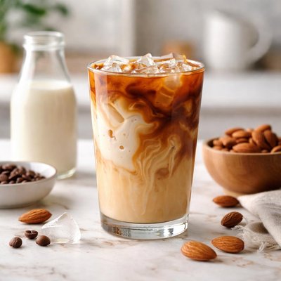 Iced latte almond milk